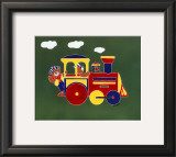 Bears on Train II Prints by Shelly Rasche