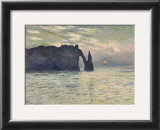 The Cliff, Etretat, Sunset, 1883 Posters by Claude Monet