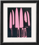 Knives, c. 1981-82 (pink and black) Posters by Andy Warhol