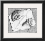 Drawing Hands Posters by M. C. Escher