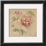 Rosa coral en lienzo antiguo Posters por Cheri Blum Rosa coral en lienzo antiguo Posters por Cheri Blum