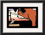 Small Dog Big Dog Print by Ryo Takagi