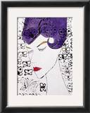 Female Head with Stamps, c.1959 Prints by Andy Warhol