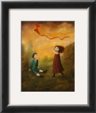 Children Playing Kite Posters by Mary Mackey