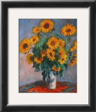 Vase of Sunflowers Art by Claude Monet