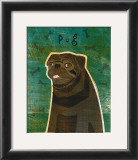 Pug (black) Prints by John Golden