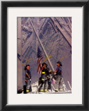 Firemen Raising The Flag At Wtc Print by Thomas E. Franklin