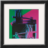 Brooklyn Bridge, c.1983 (Green, Blue, Pink) Prints by Andy Warhol