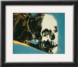 Skull, c.1976 (yellow on teal) Art by Andy Warhol