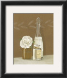 White Flower and Bottles Prints by Marie Perpinan