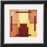 Six Squares with Lines Poster by Peggy Garr