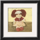 Doll with Red Hair and Pigtails Prints by Alba Galan