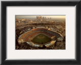 Dodger Stadium - LA Skyline at Dusk Prints by Mike Smith
