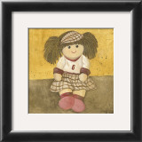 Doll with Brown Hair and Pigtails Posters by Alba Galan