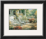 Patio Garden I Print by T. C. Chiu