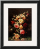 Bouquet de Roses Print by Jean Baptiste Claude Robie