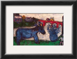 Blue Donkey Print by Marc Chagall