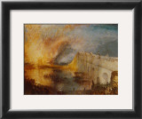 Burning of the Houses of Parliament Print by William Turner