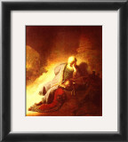 The Prophet Jeremiah Mourning over the Destruction of Jerusalem, 1630 Prints by Rembrandt van Rijn 