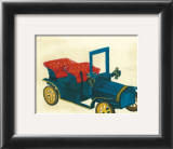 Blue Car Poster by Catherine Becquer