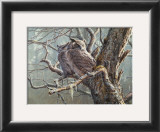 Silent Forest (Great Horned Owls) Poster by Pierre Leduc