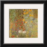 Country Garden with Sunflowers Poster by Gustav Klimt