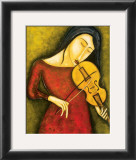 Celeste au Violon Poster by Guy Mourand