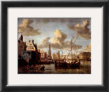 The Port of Amsterdam Poster by Abraham Storck