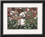 In the Garden with the Cat Prints by Pope & Cook 