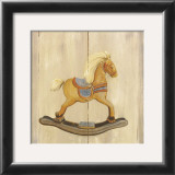Rocking Horse with Blue Saddle Prints by Catherine Becquer