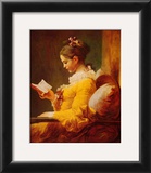 Young Girl Reading Posters by Jean-Honoré Fragonard