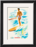 Matson Line Surfer Print by Frank MacIntosh