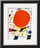 The Red Sun Print by Joan Miró