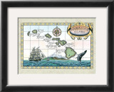 Map of the Hawaiian Islands Prints by Steve Strickland