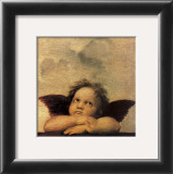 Detail of the Sistine Madonna, c.1514 Posters by Raphael 