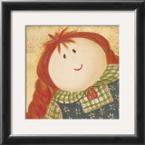 Doll with Red Hair and Braids Prints by Alba Galan