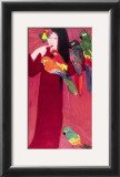 Girl with Parrots Poster by Walasse Ting