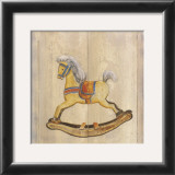 Rocking Horse with Orange Saddle Posters by Catherine Becquer