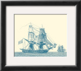 Sailing Ships in Blue II Prints by Jean Jerome Baugean
