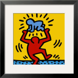 Baby over Head, 1987 Poster by Keith Haring