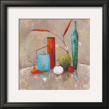 Inside with Turquoise Jar Poster by Veronique Mansart