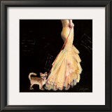 Lady and Dog Print by Steff Green