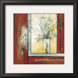Vase Blanc aux Bambous Art by Annie Manero