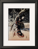 Snow Scene in the Garden of a Daimyo Prints by Ando Hiroshige