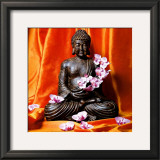 Buddha with Flowers Posters by Stephane De Bourgies