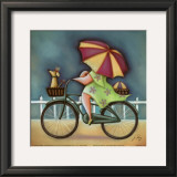 Bicycle Lady IV Print by Jo Parry