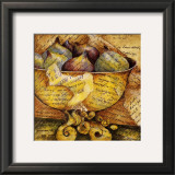Script and Fruit II Prints by Inka Zlin