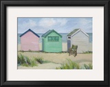 Beach Huts Prints by Jane Hewlett