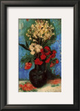 Vase with Carnations and Other Flowers, c.1886 Posters by Vincent van Gogh