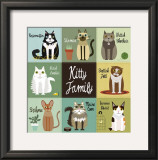 Kitty Family Prints by Jenn Ski